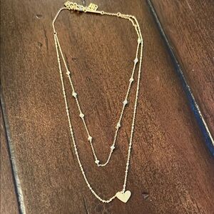 Kendra Scott Gold Elegant Necklace with Floral Motif
